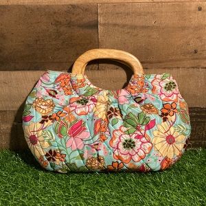 Rare Find! 🌺 Ltd. Edition Vera Bradley Silk “Tropical Floral” Kelly Bag 👛